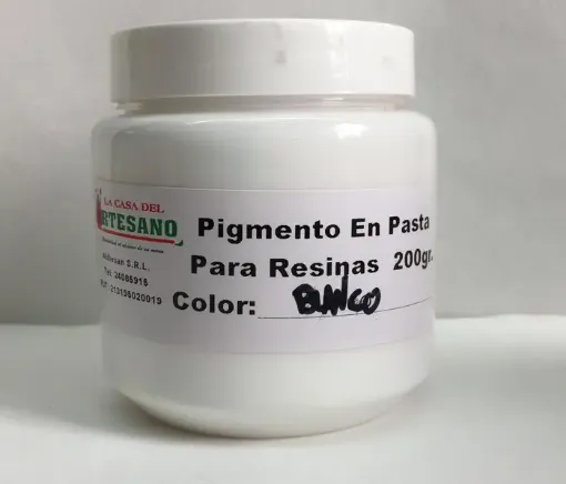 Imagen de Pigmento en pasta para resina color blanco en pote de 200grs