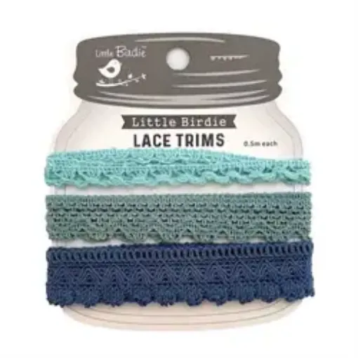 Imagen de Kit Little Birdie de cinta crochet color aqua de *1.5mts. CR79610