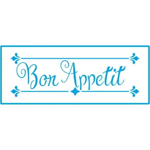 Imagen de Stencil marca LITOARTE de 6.5x17cms. cod. STP-153 Bon Appetit