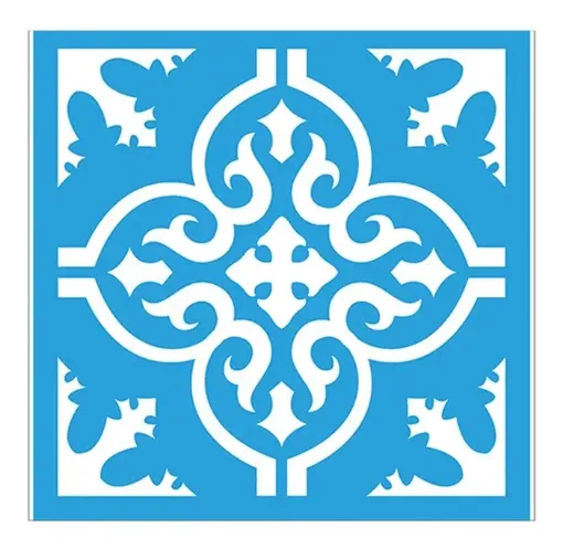 Imagen de Stencil marca LITOARTE de 10x10cms. cod.STX-372 Azulejo con arabescos
