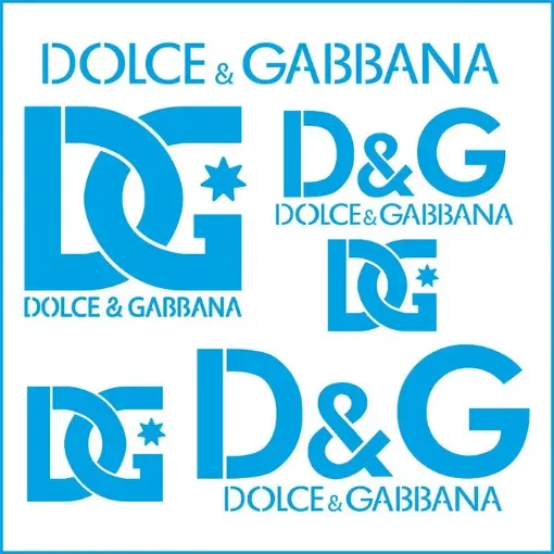 Imagen de Stencil marca LITOARTE de 20x20 cms. cod.STXX-173 Grifas Dolce & Gabbana