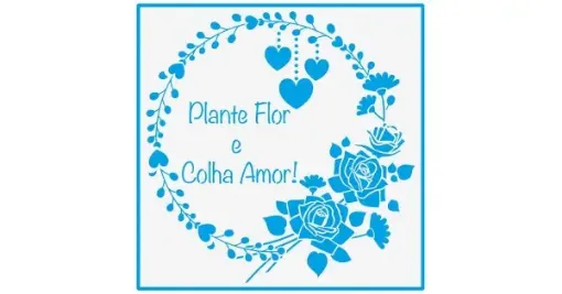 Imagen de Stencil marca LITOARTE de 20x20 cms. cod.STXX-160 Guirnalda de rosas