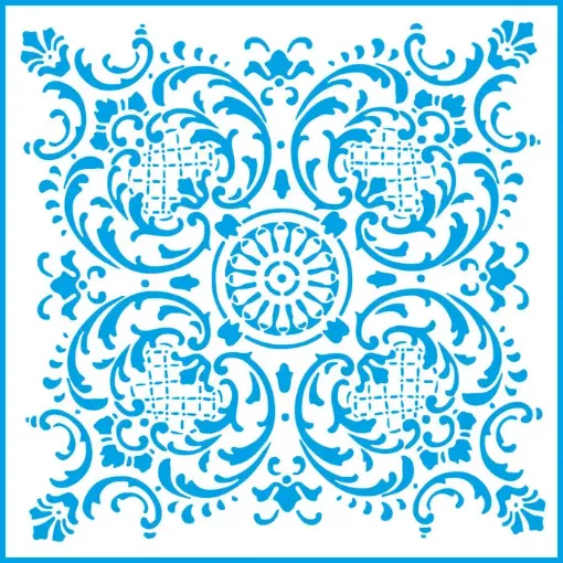 Imagen de Stencil marca LITOARTE de 20x20 cms. cod.STXX-151 Azulejo con arabescos