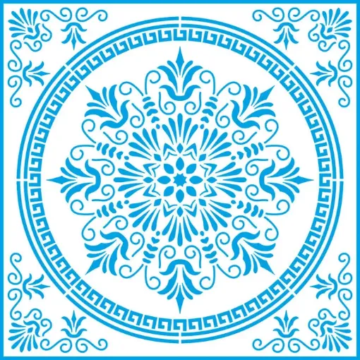 Imagen de Stencil marca LITOARTE de 20x20 cms. cod.STXX-147 Azulejo