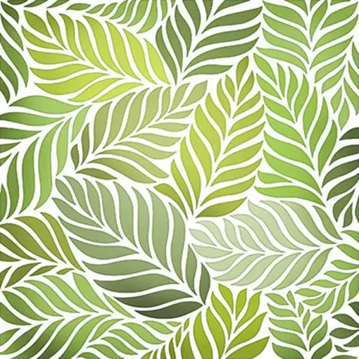 Plantillas Decorativas Multipropósito Stencil Hojas Verdes 20x20