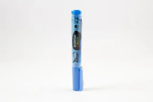 Imagen de Marcador ALBA de pintura acrilica al agua recargable punta de 6mm L color 444 Celeste Cyan
