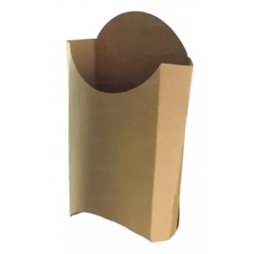 Imagen de Cajita de carton kraft para papitas de (8*5)11cms.