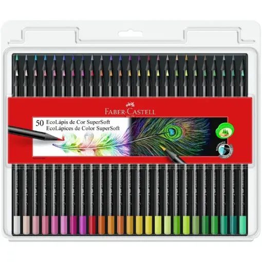 Imagen de Eco lapices de color Super soft FABER-CASTELL en blister de 50 colores