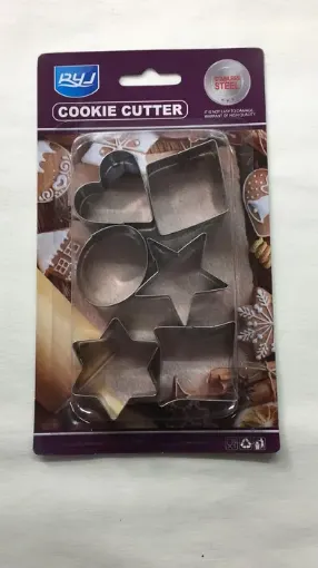 Imagen de Set de Molde cortantes galletitas formas de metal geometricos *6 unidades 