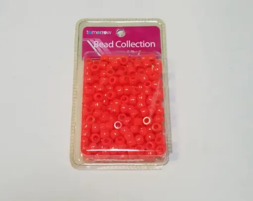 Imagen de Cuentas de acrilico redondas de 8mms. Bead Collection en blister de color naranja *200 unidades