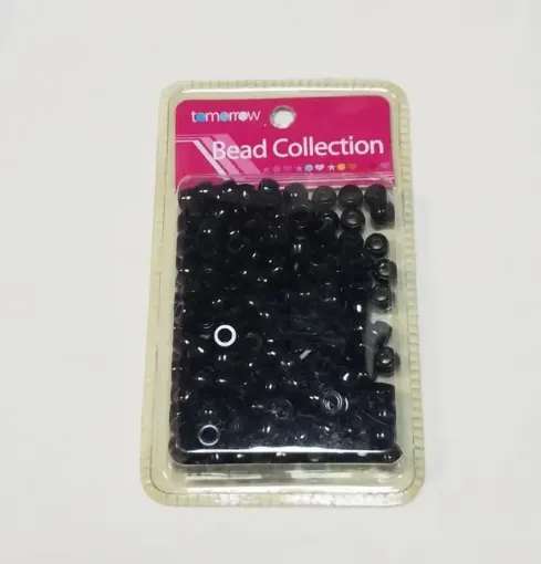 Imagen de Cuentas de acrilico redondas de 8mms. Bead Collection en blister de color negro *200 unidades
