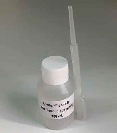 Imagen de Aceite siliconado para Pouring volcado por 100ml con pipeta dosificadora de 3ml
