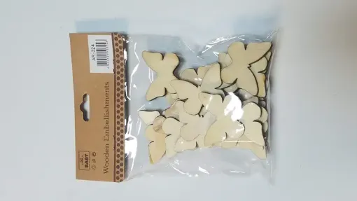 Imagen de Formas de madera caladas *20 unidades modelo mariposa