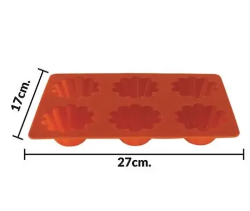 Imagen de Molde de silicona forma muffin *6 unidades 27*17*3cms.