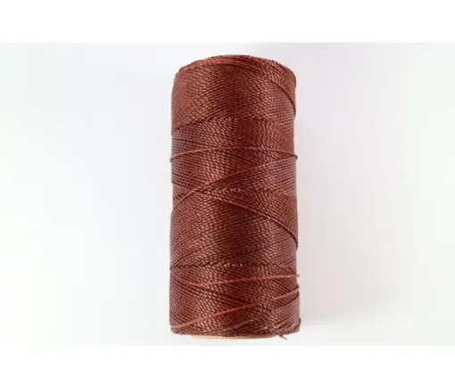 Imagen de Hilo polyester cordon encerado fino LINHASITA *100grs.=150mts. color marron chocolate 212