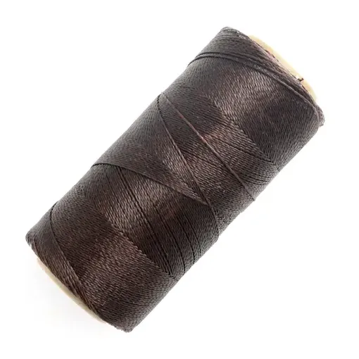 Imagen de Hilo polyester cordon encerado fino LINHASITA *100grs.=150mts. color marron oscuro 259
