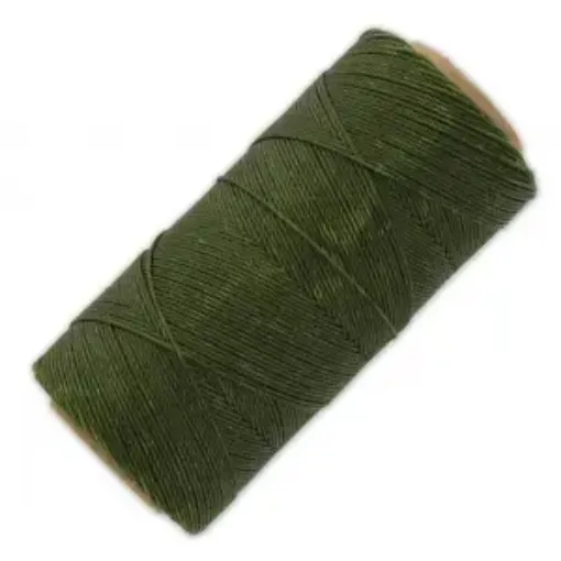 Imagen de Hilo polyester cordon encerado fino LINHASITA *100grs.=150mts. color verde oliva 88