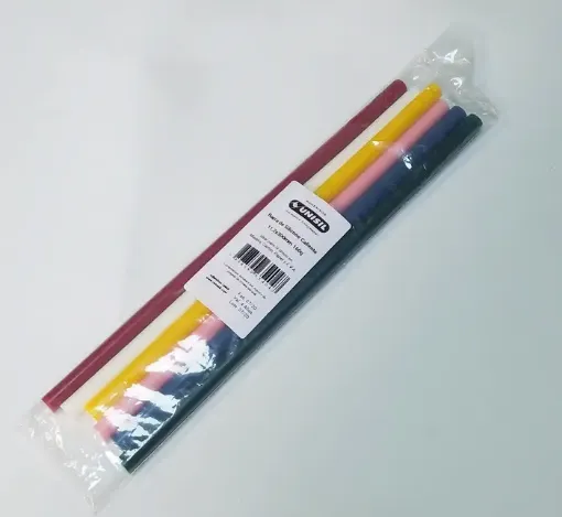 Imagen de Silicona en barra gruesa de 30cms. 5/16" UNISIL paquete con 6 colores diferentes 