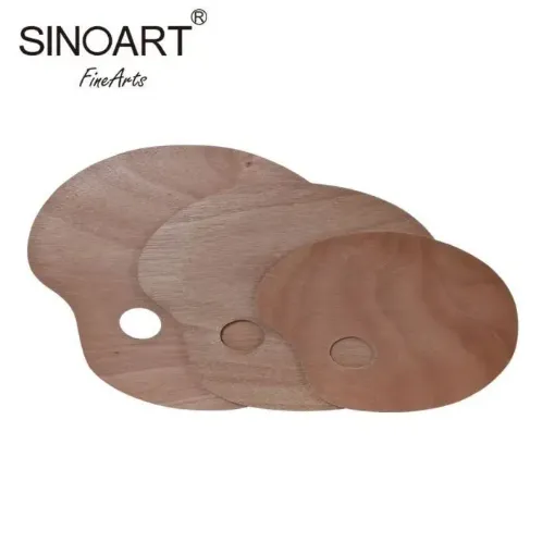 Imagen de Paleta de madera mezcladora "SINOART" Da Vinci ovalada de 30*40cms. SFA026