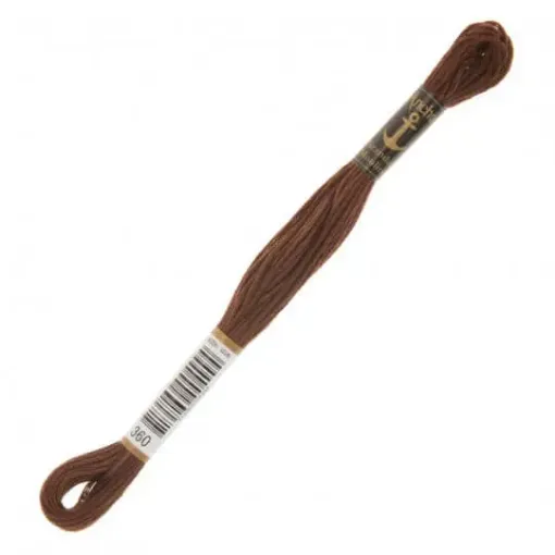 Imagen de Hilo de bordar 100% algodon Mouline ANCHOR 8mts. color 0360 Marron oscuro