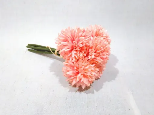 Imagen de Atado de flores artificiales Crisantemos con 6 varas de 20cms color Rosado