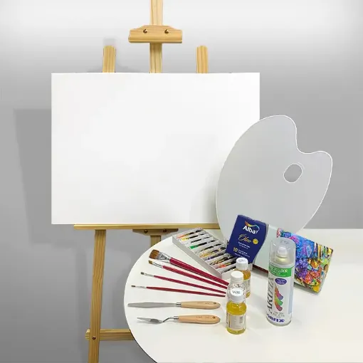 Imagen de Kit Profesional de pintura OLEO con atril de pie