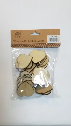 Imagen de Formas de madera caladas *20 unidades modelo corazon