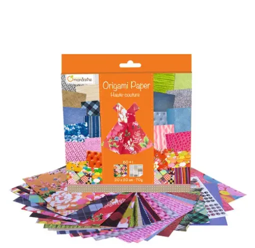 Imagen de Papel para Origami Origami Color de 12*12cms. 70grs. 20 hojas linea orange