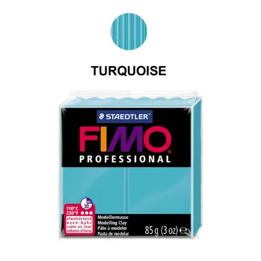Imagen de Arcilla polimerica pasta de modelar FIMO Profesional 8004 *85grs. color Turquesa 32