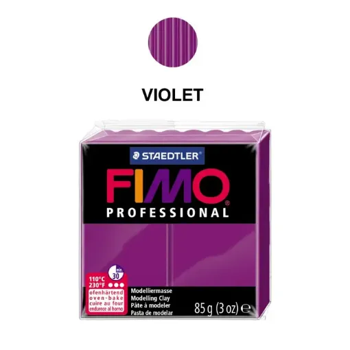 Imagen de Arcilla polimerica pasta de modelar FIMO Profesional 8004 *85grs. color violeta 61