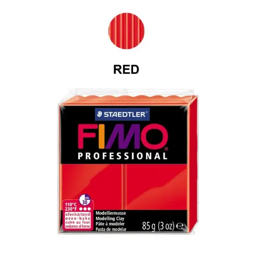 Imagen de Arcilla polimerica pasta de modelar FIMO Profesional 8004 *85grs. color Rojo 200