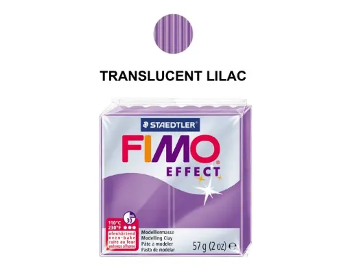 Imagen de Arcilla polimerica pasta de modelar FIMO Effect *57grs. Translucido color 604 Lila Purple