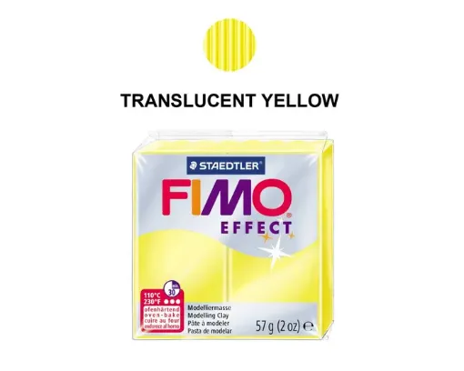 Imagen de Arcilla polimerica pasta de modelar FIMO Effect *57grs. Translucido color 104 Amarillo