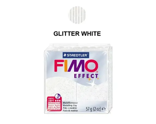 Imagen de Arcilla polimerica pasta de modelar FIMO Effect *57grs. Glitter color 052 Blanco