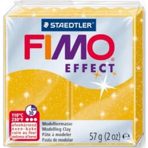 Imagen de Arcilla polimerica pasta de modelar FIMO Effect *57grs. Glitter color 112 Dorado Gold