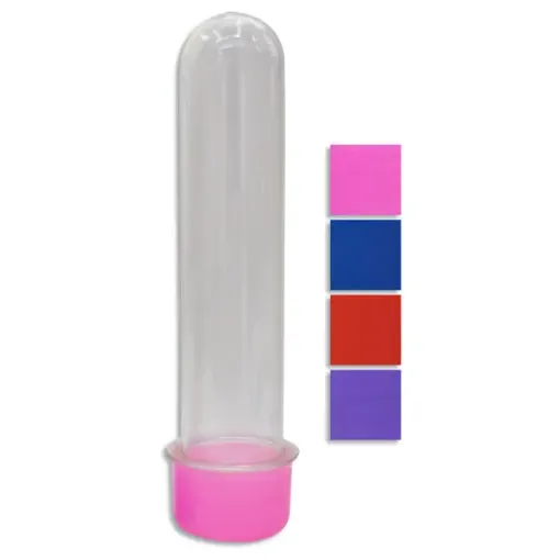 Imagen de Tubo de acrilico con tapa rosca de colores de 12.5*3cms.