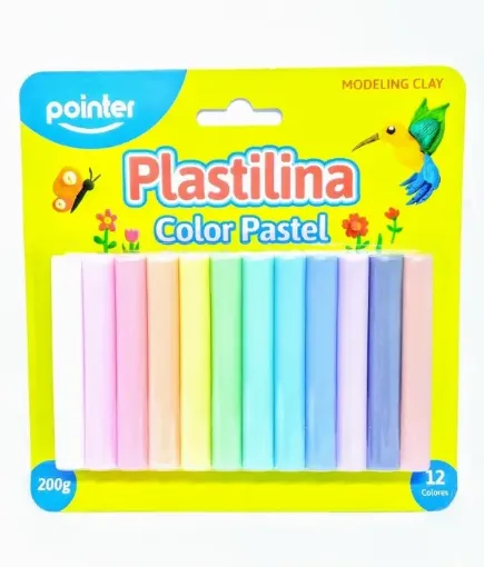Imagen de Plasticina o plastilina "POINTER" x12 colores Pastel