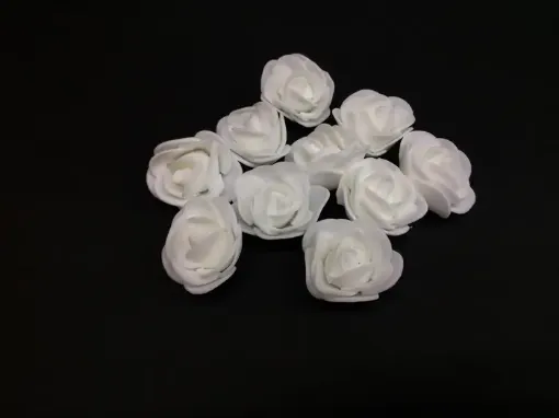Imagen de Rositas rococo en bolsa de 10 unidades color blanco