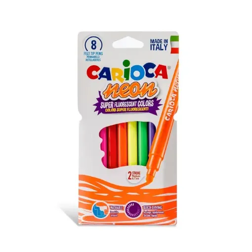 Imagen de Marcadores CARIOCA punta conica neon *8 colores