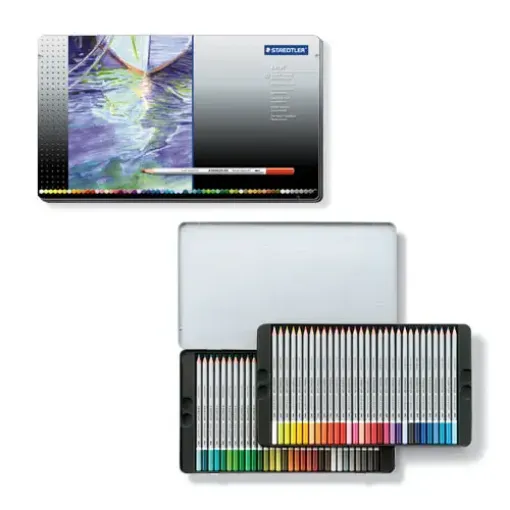 Imagen de Lapices "STAEDTLER" acuarelables Karat aquarell en caja metalica de 60 colores