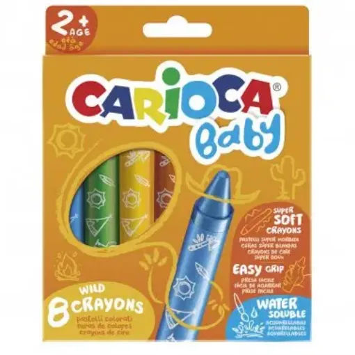 Imagen de Crayones de cera CARIOCA Baby gruesas *8 colores