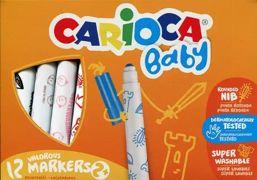 Imagen de Marcadores gruesos "CARIOCA" Baby en caja de 12 colores
