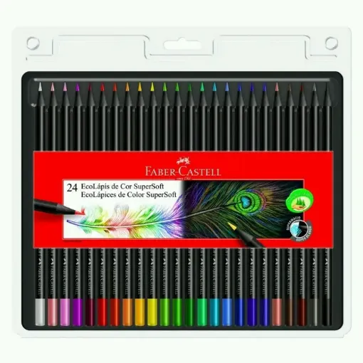 Imagen de Eco lapices de color Super soft "FABER-CASTELL" en caja de 24 colores 