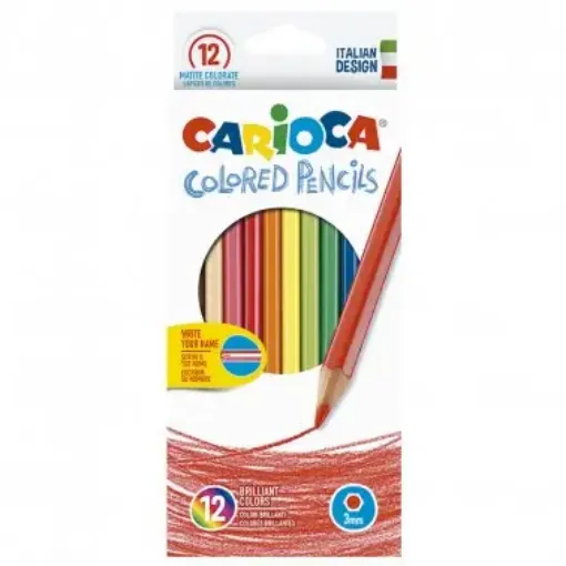 Imagen de Lapices "CARIOCA" hexagonales 3mms x12 colores brillantes