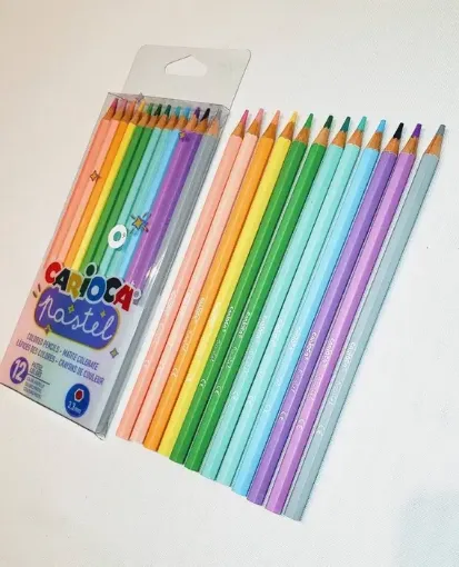 Imagen de Lapices "CARIOCA" pastel en caja de 12 colores