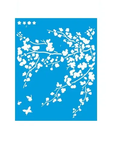 Imagen de Stencil marca "LITOARTE" de 20x25cms. cod.STR-074 Ramas y flores