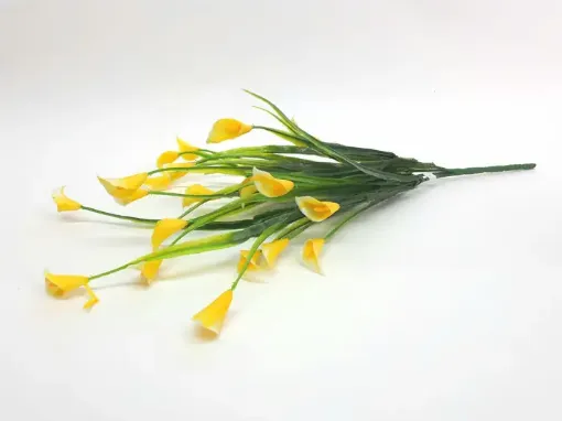 Imagen de Ramo de flores artificiales mini calas de 40cms. color amarillo