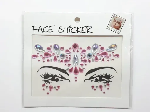 Imagen de Sticker "FACE STICKER" lagrimas varias color rosado y cristal 3070234