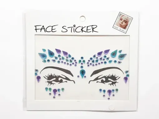 Imagen de Sticker "FACE STICKER" lagrimas varias turqueza y lila 3070234