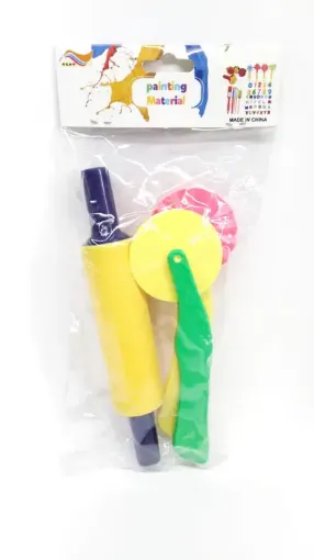 Imagen de Soft set infantil de 3 herramientas de 20cms para modelado de masas de plastico